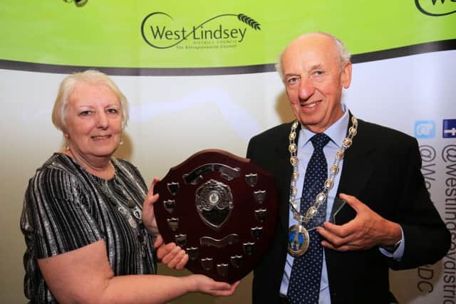 Coun Sheila Bibb presented the Parish/Town Council award to Caistor Town Council, represented by Mayor of Caistor Alan Somerscales. The second year in succession the council has won the award.