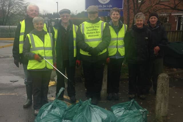 Spilsby and Hundleby Walkers are Welcome committee who recently collected seven bags of rubbish in Spilsby. ANL-180424-124951001