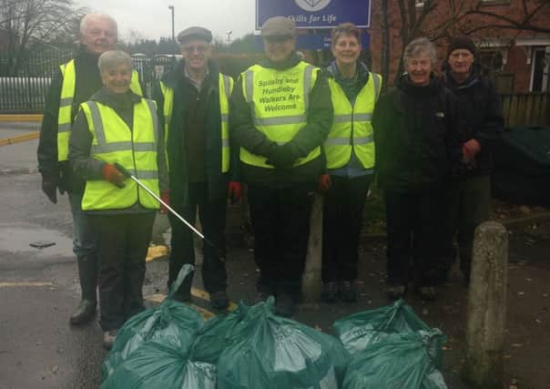 Spilsby and Hundleby Walkers are Welcome committee who recently collected seven bags of rubbish in Spilsby. ANL-180424-124951001
