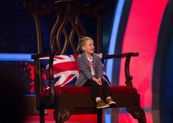 Freddie Green of Ancaster, to appear on ITV's Little Big Shots on Sunday at 7pm. Photo: copyright Wall To Wall and ITV plc. EMN-180430-144350001