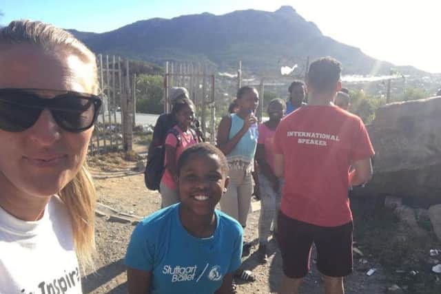 Emma Wilson visiting one of the youth projects in Capetown. EMN-180105-141357001