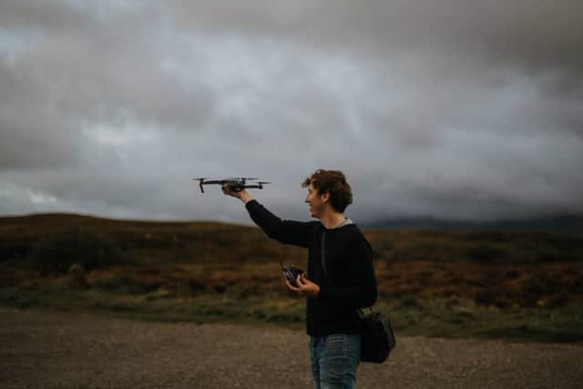 Will Selby with his drone.