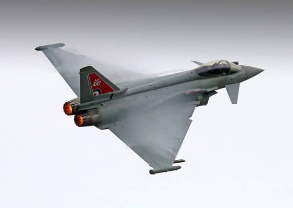 Mike Woodward took this photograph of the Typhoon above RAF Coningsby at the beginning of the month.
