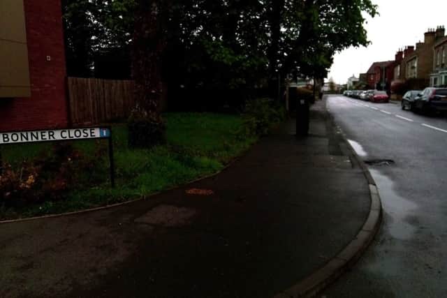 The junction of Bonner Close and Mareham Lane where the elderly woman fell and banged her head. EMN-180430-152542001