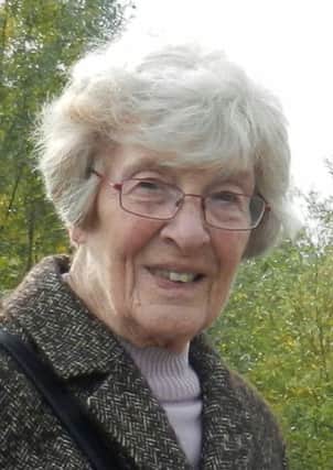 Hilda Moore, 95, of Sleaford suffered a massive internal brain haemorrhage after being hit by a wave from traffic driving through a flooded street. EMN-180105-094901001