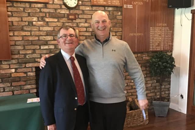 Rob Whitley with Club Captain Lee Francis.