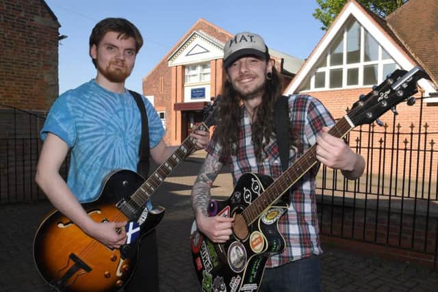 Celebrating Unplugged at The Solo Club. Two of the performers L-R Ryan Watson and Dan Hibbert. EMN-180705-094916001