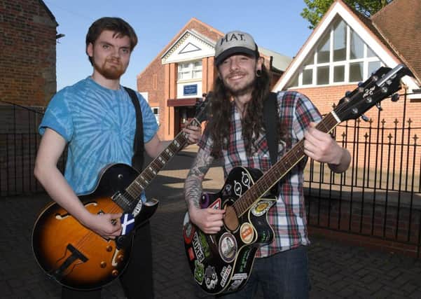 Celebrating Unplugged at The Solo Club. Two of the performers L-R Ryan Watson and Dan Hibbert. EMN-180705-094916001