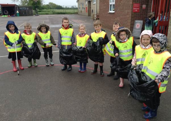 The litter picking team from Year One.