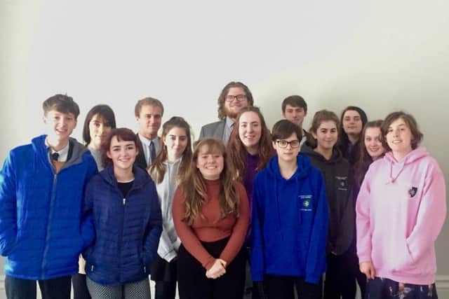 High School students campaigning against the reformatted Leavers Day. EMN-180705-162505001