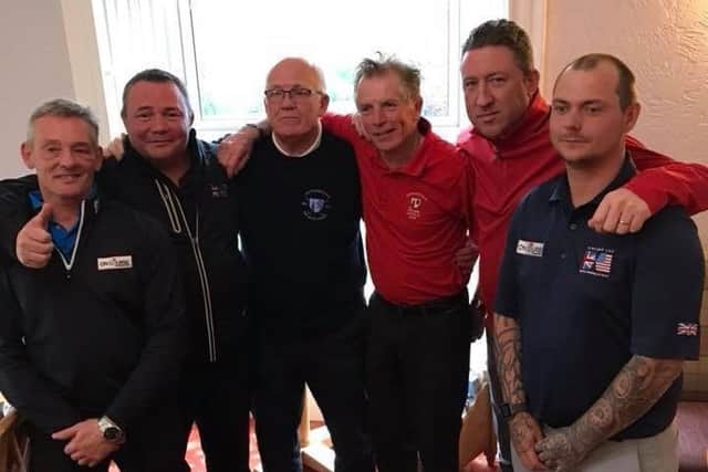 Louth GC club captain John Bett with vice-captain Eddie Dunking, Macca MacDonald and players from the On Course Foundation EMN-180305-114654002