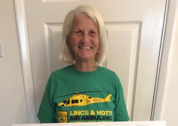 Mary Clover from Louth has raised over Â£2,300 for the Lincs and Notts Air Ambulance.