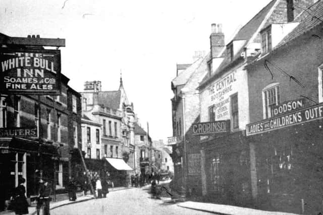 Southgate in Sleaford from around a century ago, showing how some shop fronts could look under the restoration grant scheme. EMN-180405-180151001