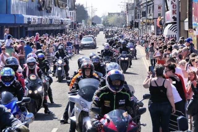 Around 600 motorcycle rides were welcome by huge crowds as they completed their 80-mile ride to The Dunes in Mablethorpe on Sunday, (May 6)