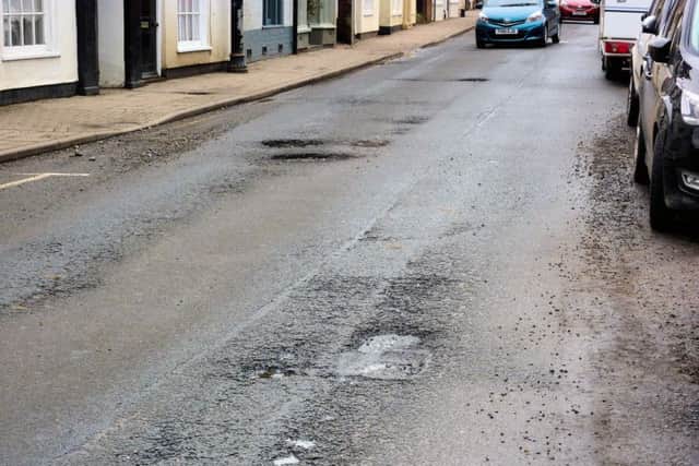 Potholes on West Street, Horncastle.