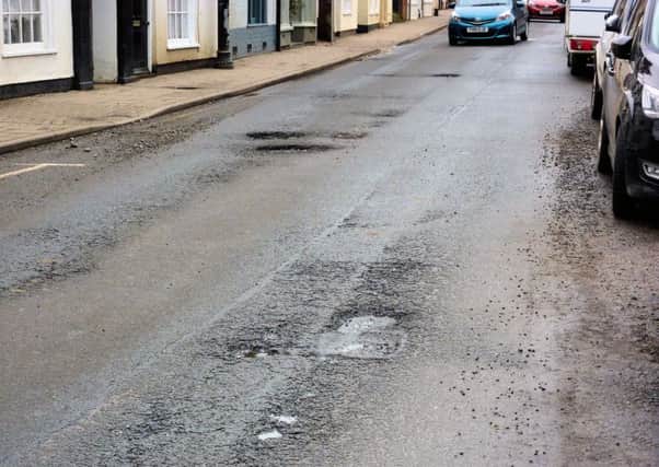 Potholes on West Street, Horncastle.