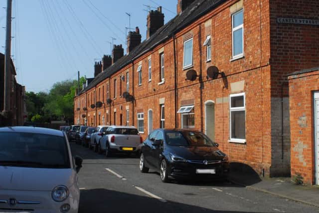Castle Street, one of the Sleaford town centre streets earmarked for a residents' parking permit scheme. EMN-180515-130837001