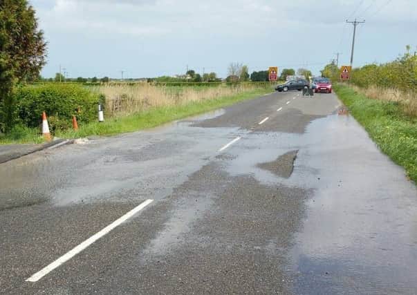 The A1104 has been closed while repairs are carried out.