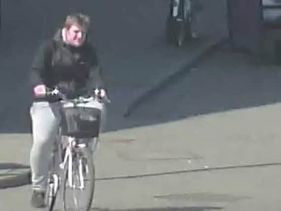 Police are appealing for information about this man on a bike.