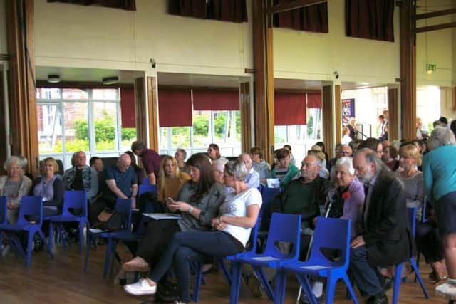 Members of the audience at last night's meeting.