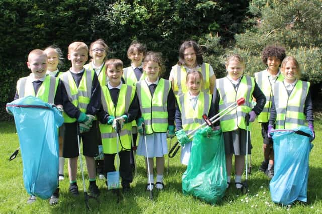 Kidgate Primary Academy pupils tidied up the Gatherums area, near Church Street.