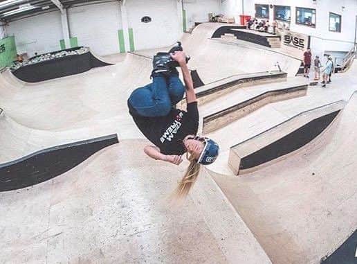 Kayla Carmichael , winner of the Barcelona Extreme comp in 2017, will be showing off her skills on skates on the Team Extreme spine ramp at the East Coast Beach and Watersports Festival in Skegness. ANL-180513-091540001