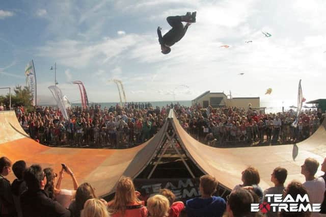 Danny Aldridge will be defying gravity on the Team Extreme spine ramp at the East Coast Beach and Watersports Festival in Skegness. ANL-180513-091704001