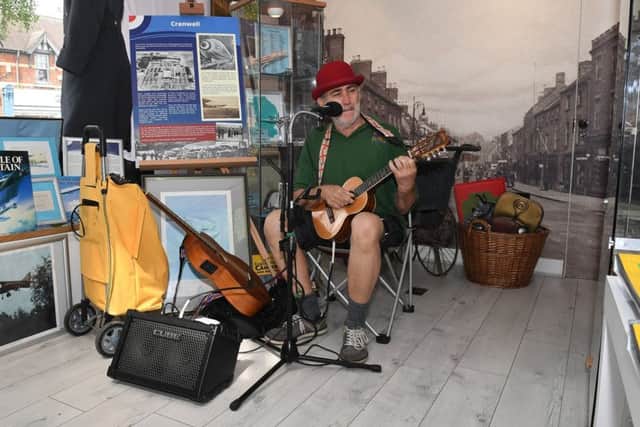 Sleaford Live Festival. Keith Collishaw performing in Sleaford Museum. EMN-180514-104842001