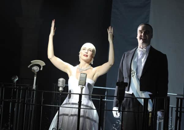 Bill Kenwright production of 
EVITA - 
lyrics by Tim Rice; 
music by Andrew Lloyd Webber; 
directed by Bob Thomson and Bill Kenwright EMN-180515-093811001
