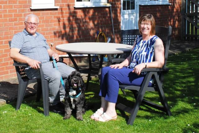 Judith and Paul Skinner with Ted.
