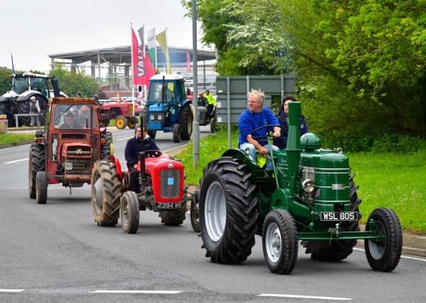 Just some of the tractors out on this years run, organised by the Louth and District Lions Club. Photo: Derek Bell.