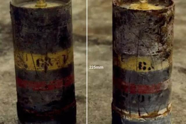 An example of the type of canisters found. EMN-180516-160310001