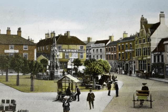 This postcard capturing the Market Place, in Horncastle, will be included in the auction next week. EMN-180517-095729001