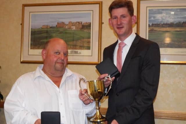 Doubles winners Nigel Salmon and Stephen Burdett.
