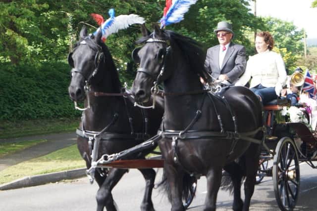 Horse drawn carriage for Tealby 'royal' wedding