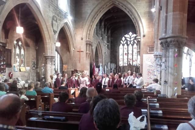 Students from QEGS at their lunchtime concert