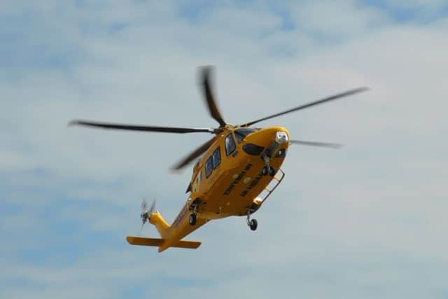 The Lincs and Notts Air Ambulance has landed at Kesteven and Sleaford High School following an incident on Northgate. EMN-180524-163245001