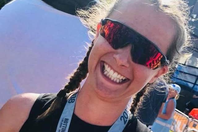 Keely McNiffe was an impressive second place in her age-group on her half-ironman debut EMN-180525-170704002