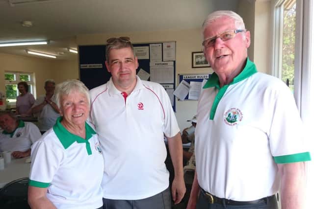 The winners are pictured with club chairman Bernie Buck.