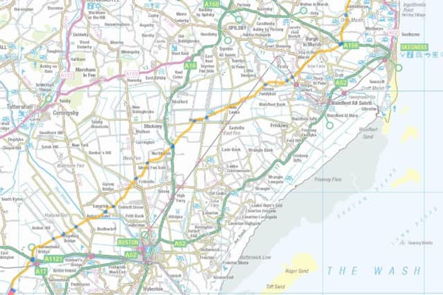 The cable route on its way to the National Grid substation at Bicker.