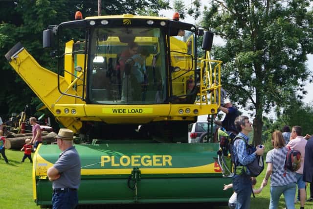 The chance to get up close with the farm machinery was on offer