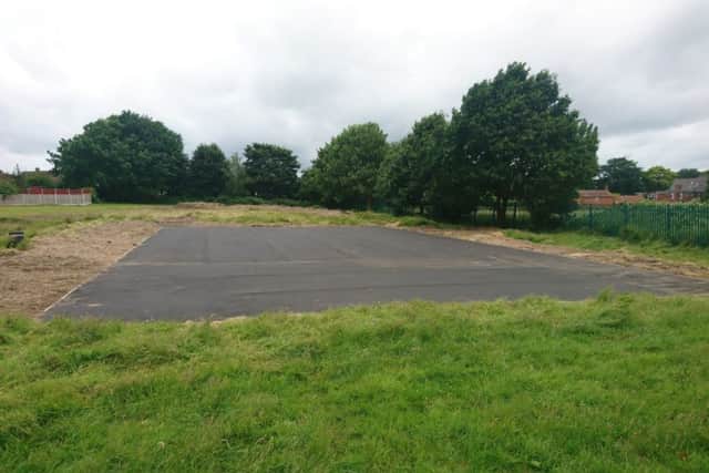 The hard surface for the Mill Road Skate Park has been constructed and is ready for the installation of the ramps EMN-180615-093605001
