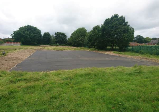 The hard surface for the Mill Road Skate Park has been constructed and is ready for the installation of the ramps EMN-180615-093605001