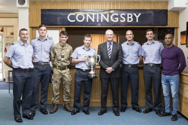 Chairman of the Football Association visits RAF Coningsby. Picture: SAC Ben Mayfield.