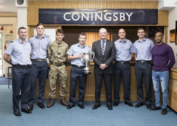 Chairman of the Football Association visits RAF Coningsby. Picture: SAC Ben Mayfield.