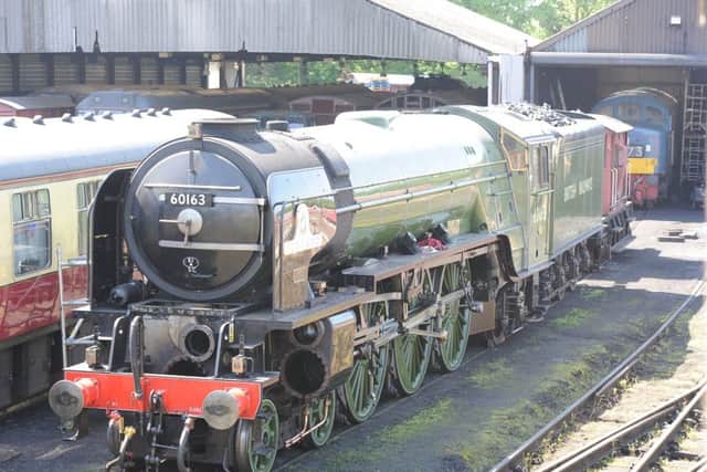 Tornado steam loco in the sidings. EMN-180605-135946009