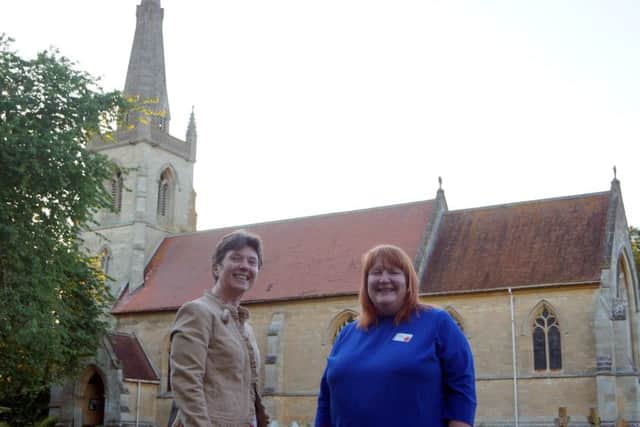 Church support officer Linda Patrick, left, and church tourism manager Sara Crossland outside Revesby Church EMN-180626-081504001