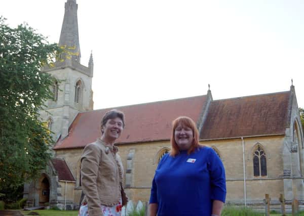 Church support officer Linda Patrick, left, and church tourism manager Sara Crossland outside Revesby Church EMN-180626-081504001