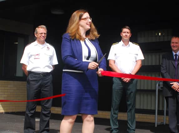 MP Dr Caroline Johnson officially opens the new Sleaford fire and ambulance station.