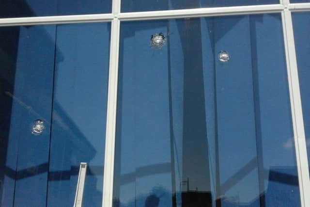 Damage to the windows at Market Rasen Primary School EMN-180618-143500001